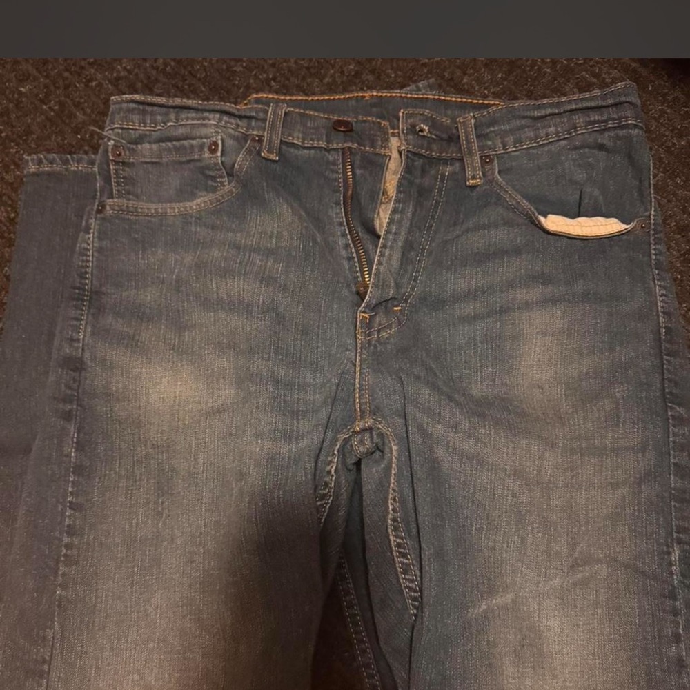 Levi's Straight Leg Denim Jeans in Faded Blue